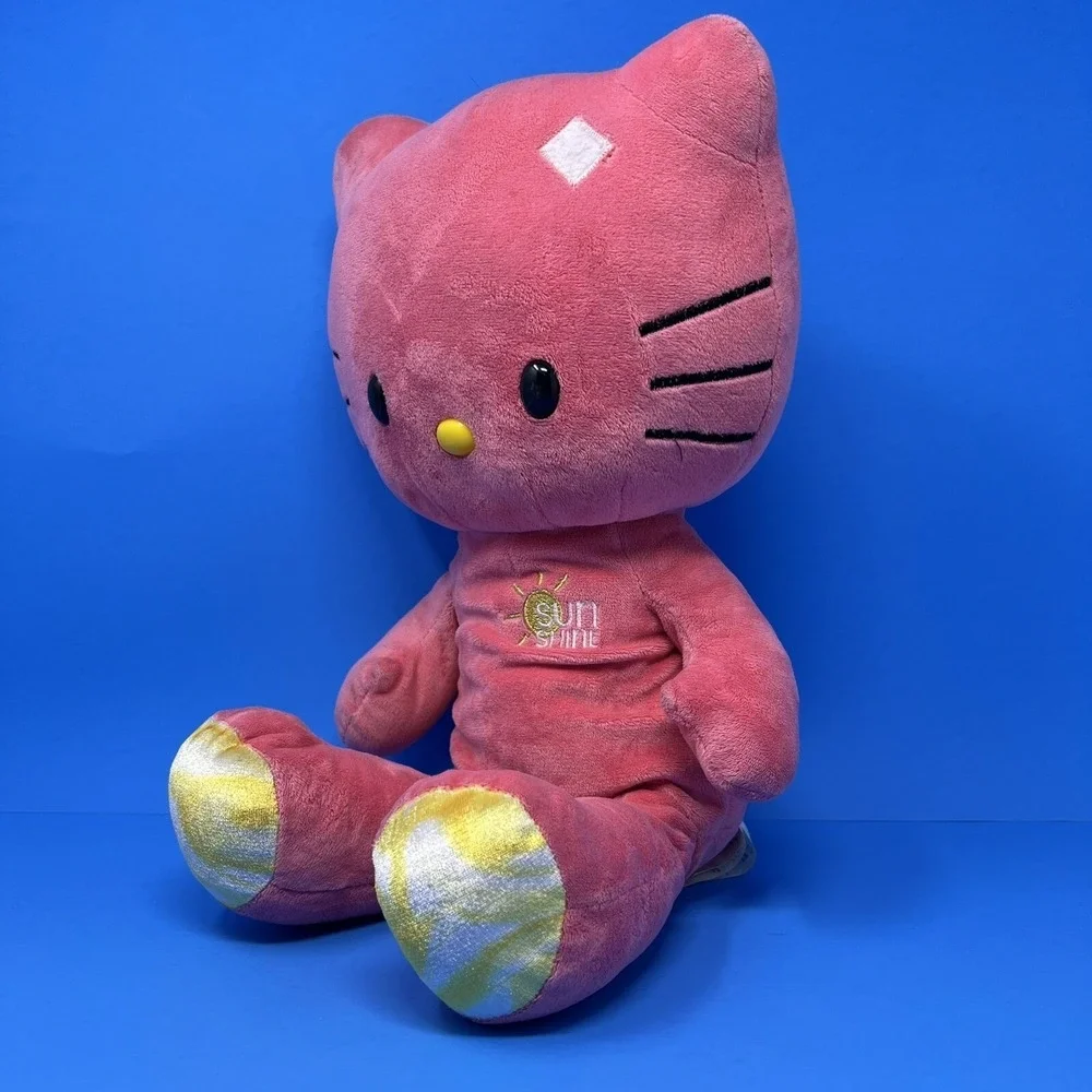 Build A Bear Sunshine Pink Hello Kitty Plush 20 Inch Stuffed Animal No Bow Toy